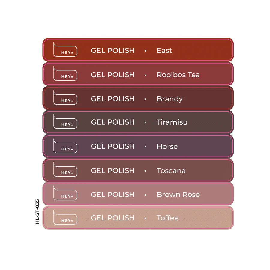HEYLOVE - Tips Stickers Gel Polish East-Toffee #35 - Image 1