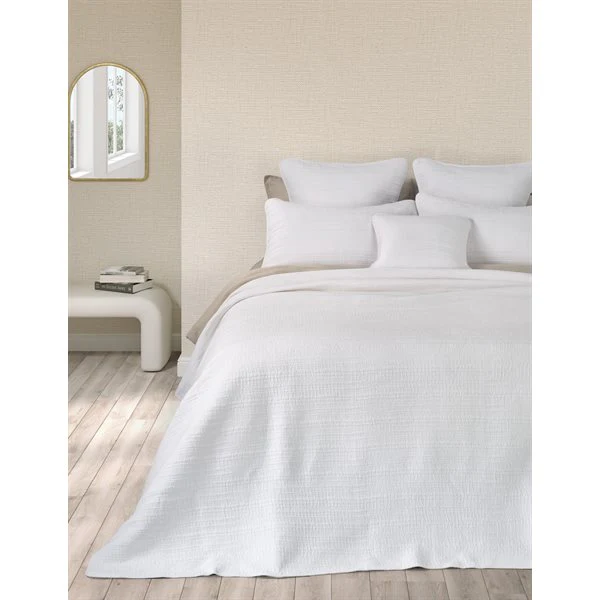 Quilt & Shams Set, White Stitch - King - Image 1
