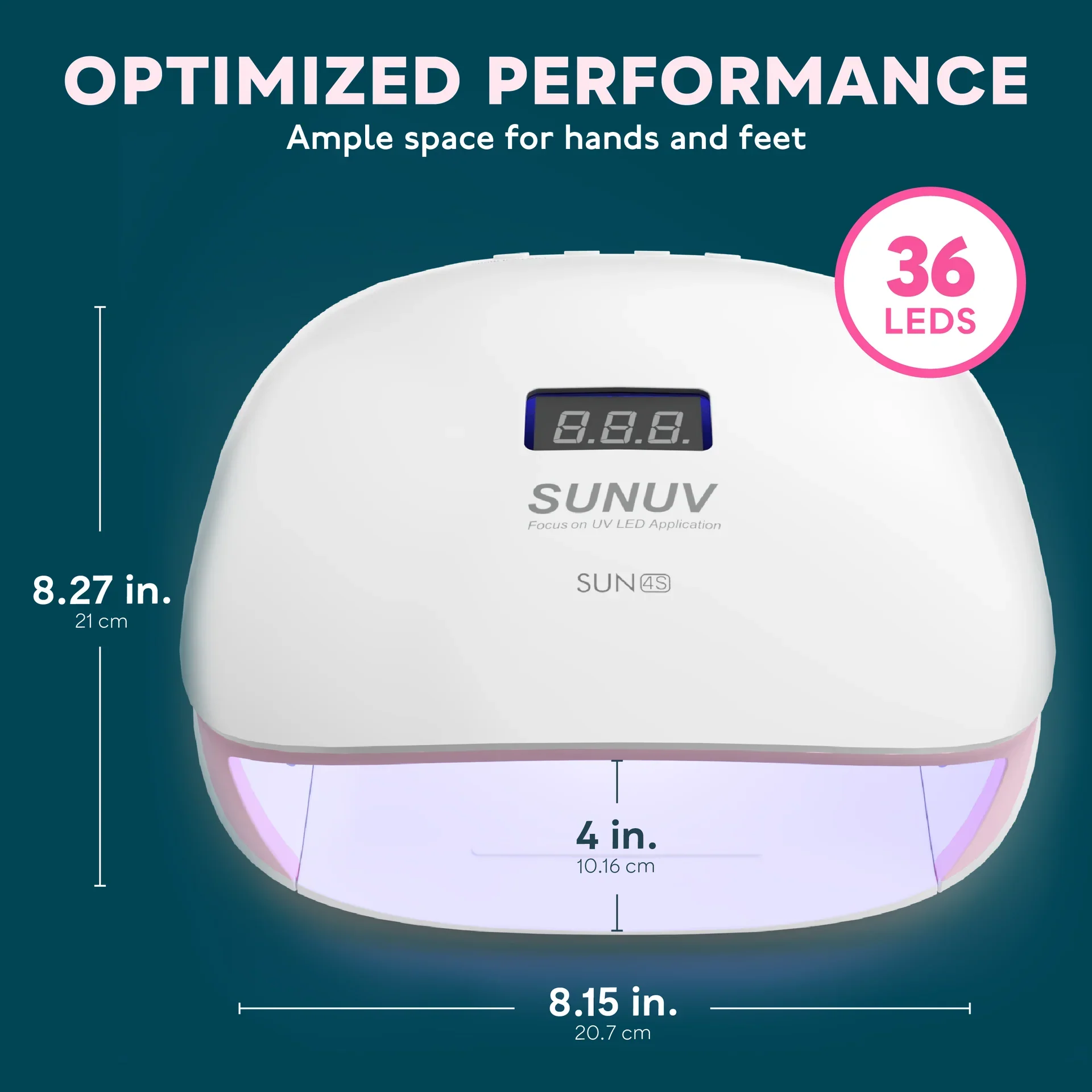 SUNUV SUN4S UV LED Nail Lamp Pink - Image 2
