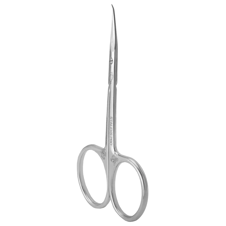 STALEKS PRO EXCLUSIVE 21 TYPE 2 PROFESSIONAL CUTICLE SCISSORS WITH HOOK SHORTENED CURVED HANDLES MAGNOLIA SX-21/2M- STALEKS™ - Image 2