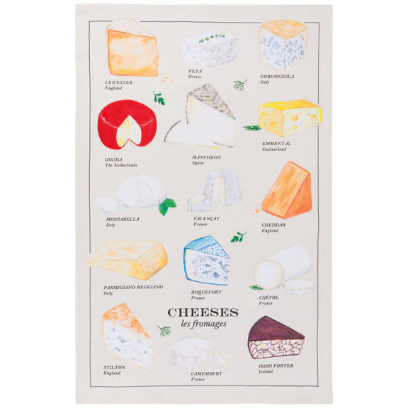 Tea Towel - Les Fromages - Image 1