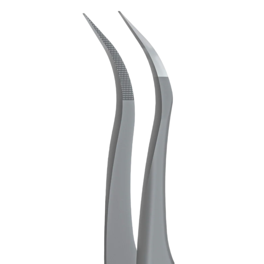 STALEKS PRO EXPERT 45 TYPE 1 PROFESSIONAL EYELASH TWEEZERS CURVED TE-45/1 - STALEKS™ - Image 3
