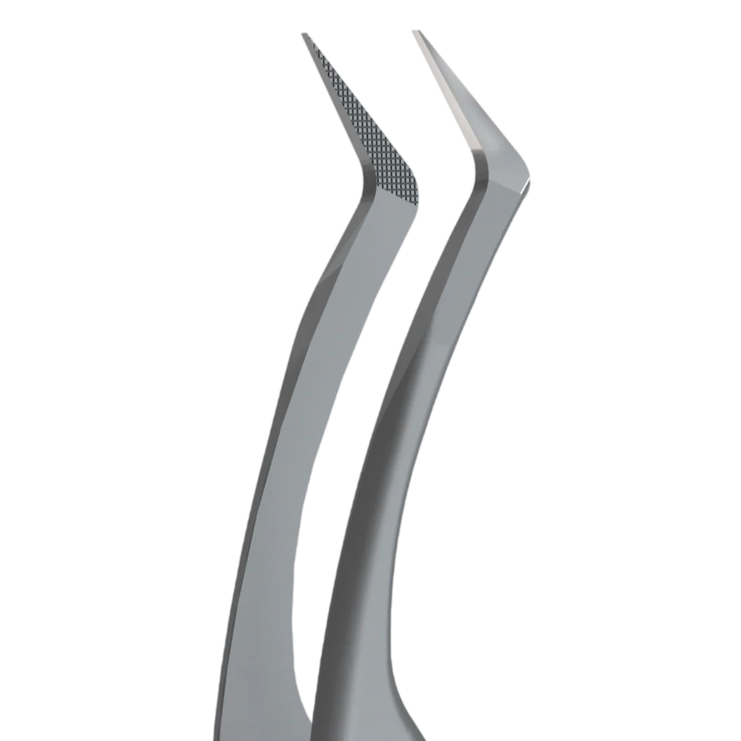 STALEKS PRO EXPERT 45 TYPE 2 PROFESSIONAL EYELASH TWEEZERS L-SHAPED TE-45/2 - STALEKS™ - Image 2