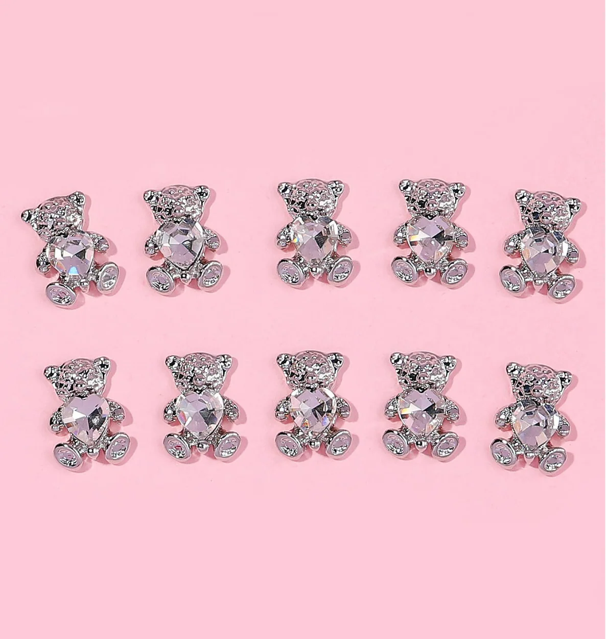 Teddy Bear Nail Charms for Nail Designs - Image 3