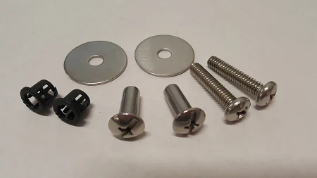 Tie Ring Mounting Hardware KIT, S. Steel, Re-usable!  (3 wall-thickness choices)