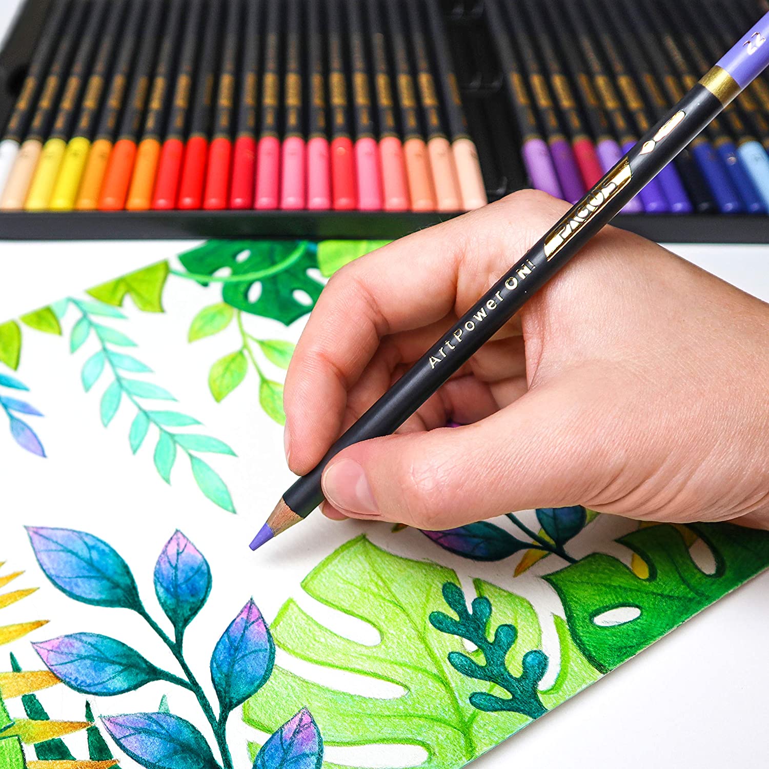 Watercolor Pencils 72 Pieces Set - Image 2