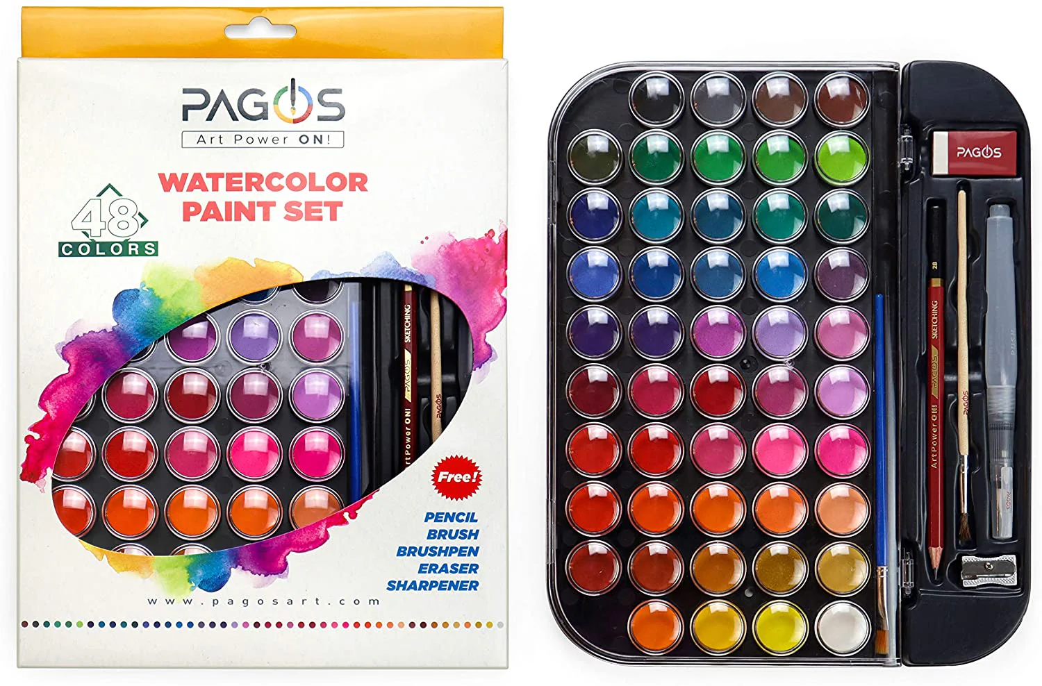 Watercolor Set 48 Paints - Image 1