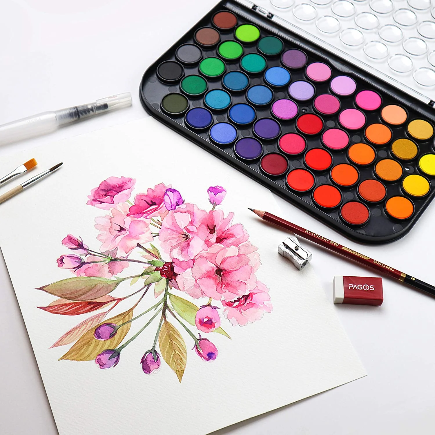 Watercolor Set 48 Paints - Image 2