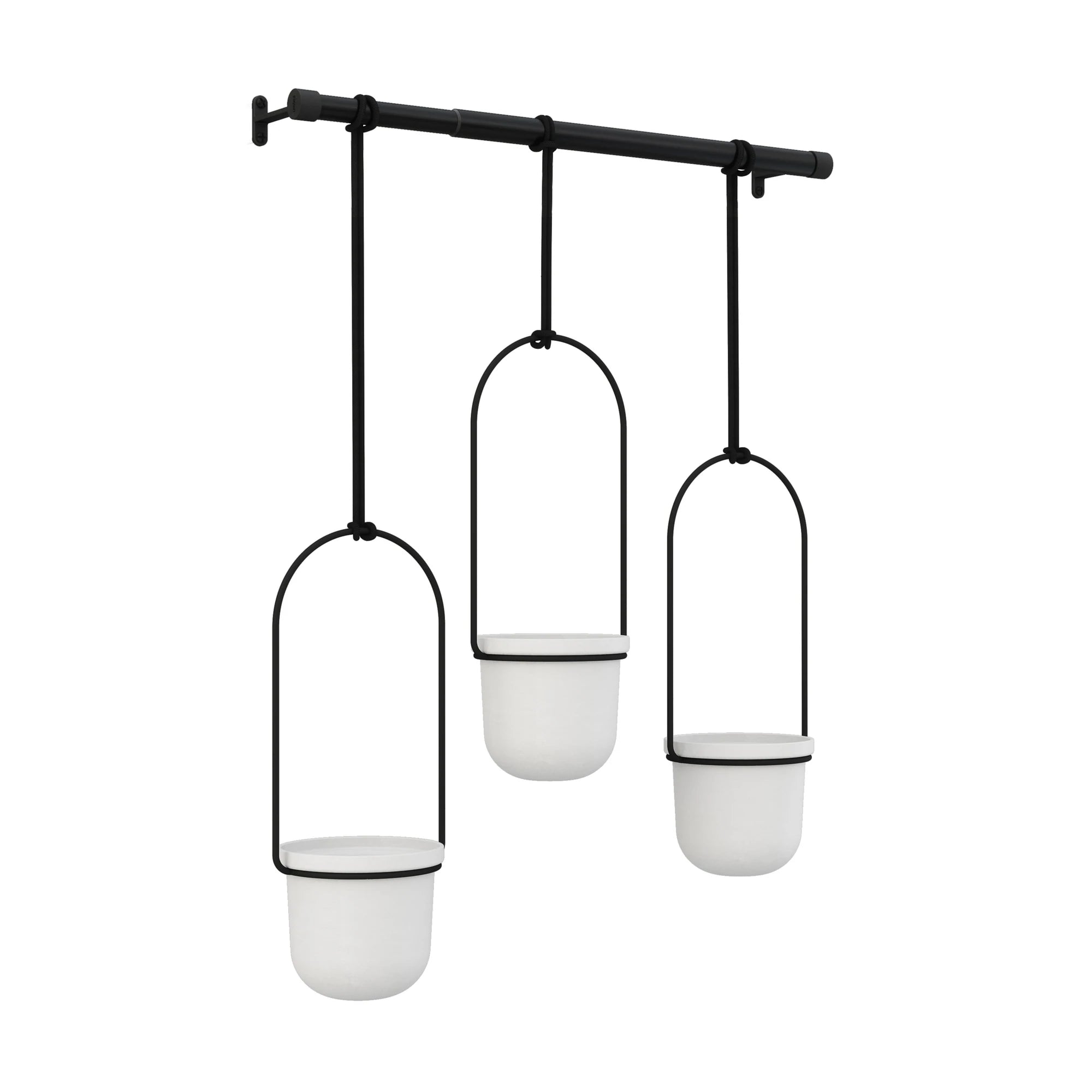 Hanging Planter, Black/White - Image 1