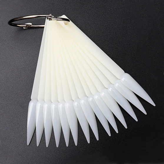 NATURAL LONG NAIL TIPS STILETTO (swatch) - Image 3