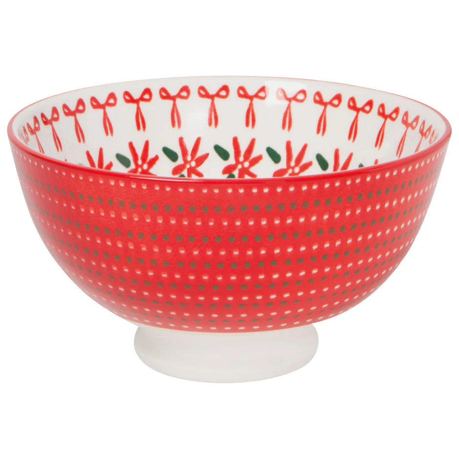 Bowl, Stamped Wreaths