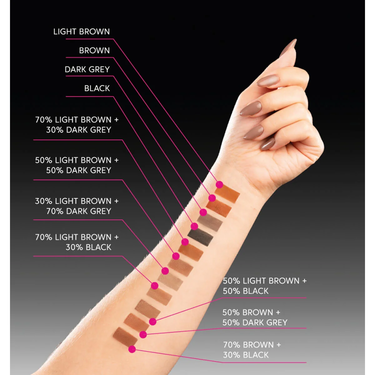 ZOLA - Eyebrow and Eyelash Tattoo Tint Light Brown, 15ml - Image 3